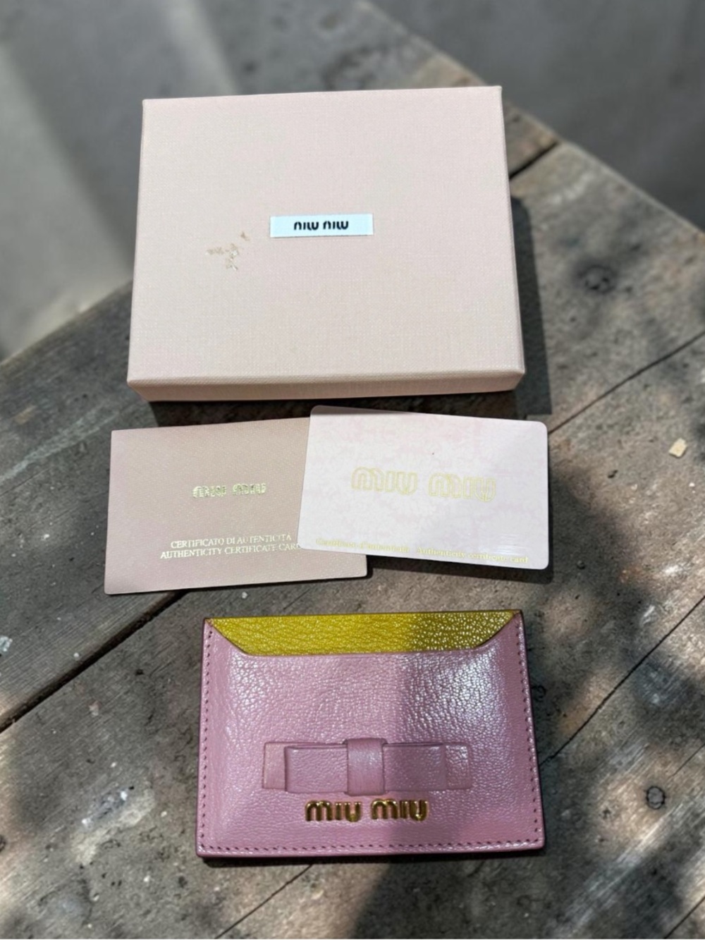 Miu Miu Pink Leather Cosmetic Pouch Like New